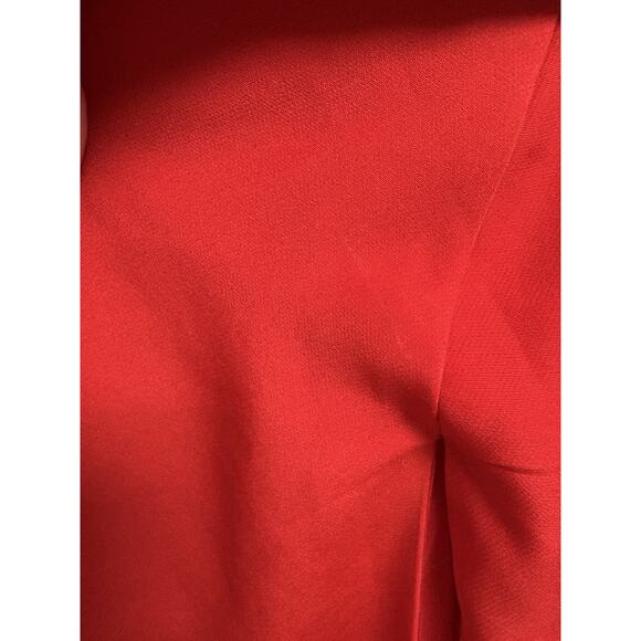 Ieena for Mac Duggal 26665 Red Bow One Shoulder Side Slit Gown READ - Picture 13 of 13